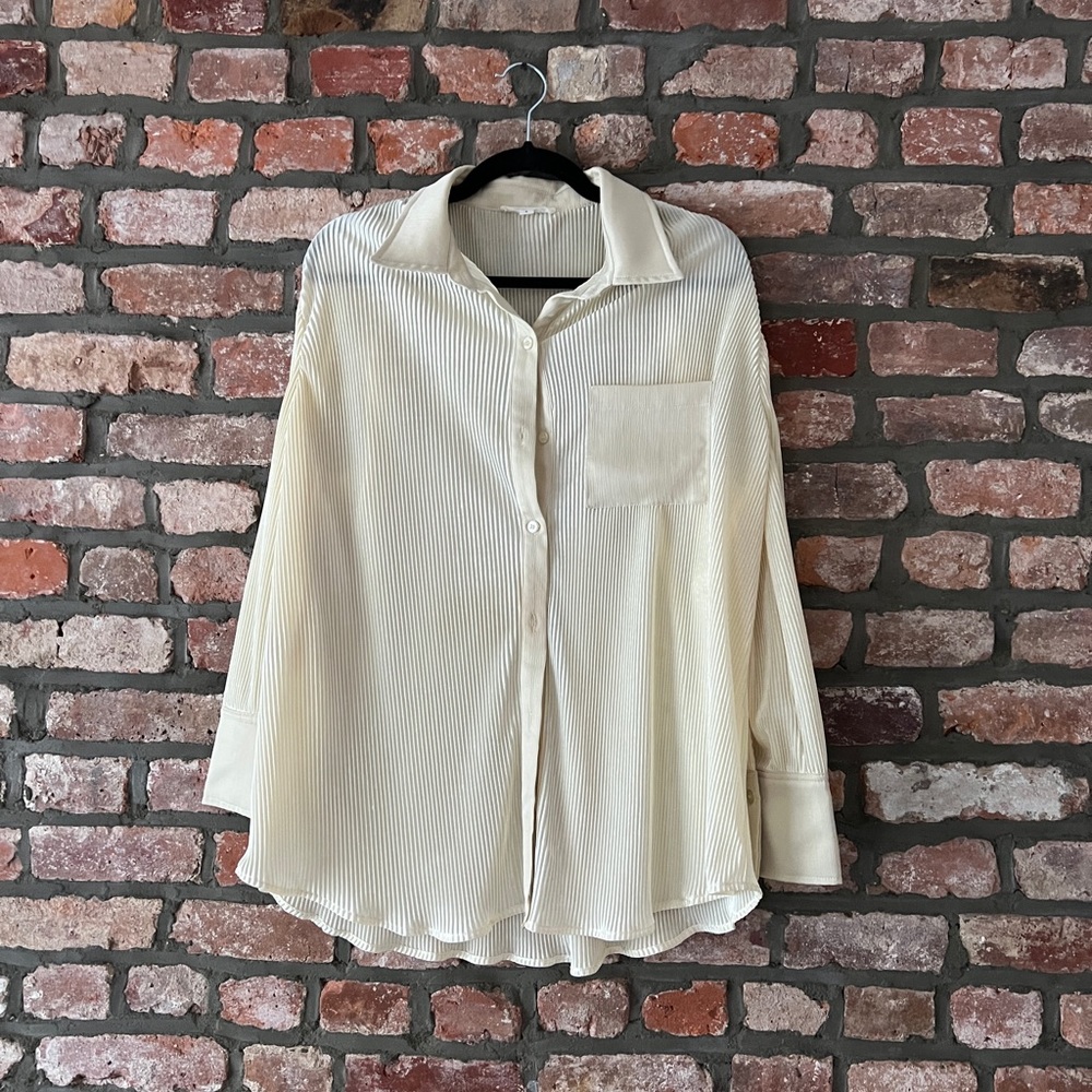 12th Tribe Cream Button Up